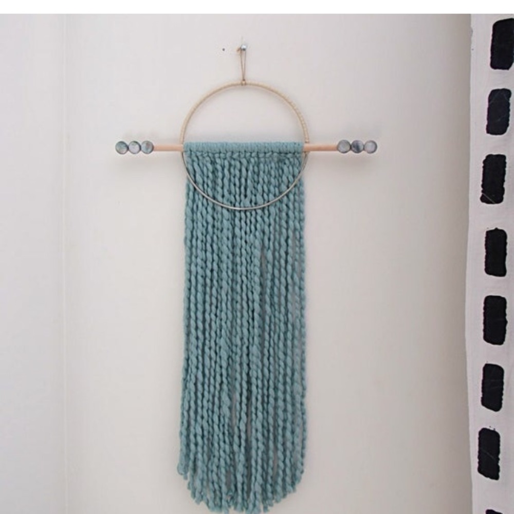 Turquoise Dreamcatcher Macrame Wall Hanging